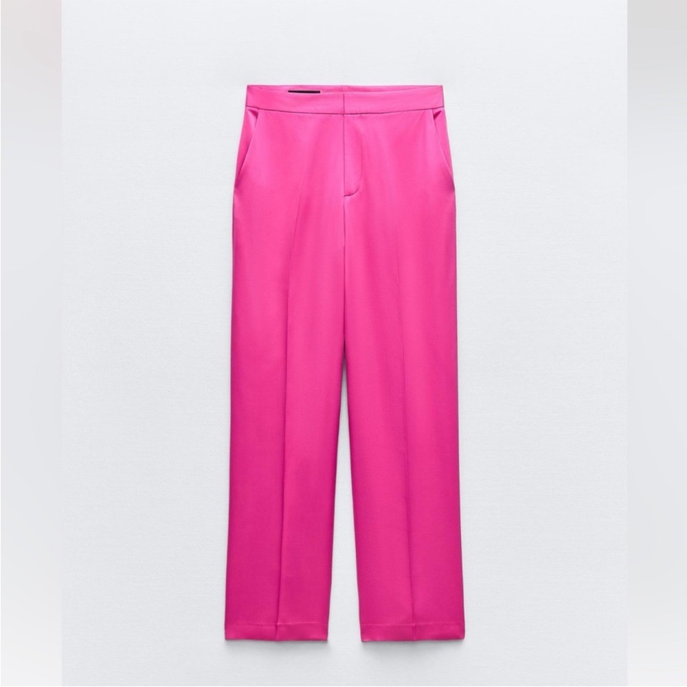 ZARA 2 PIECES MATCHING SET SATIN EFFECT BLAZER & SATIN EFFECT STRAIGHT LEG PANTS - Picture 15 of 16